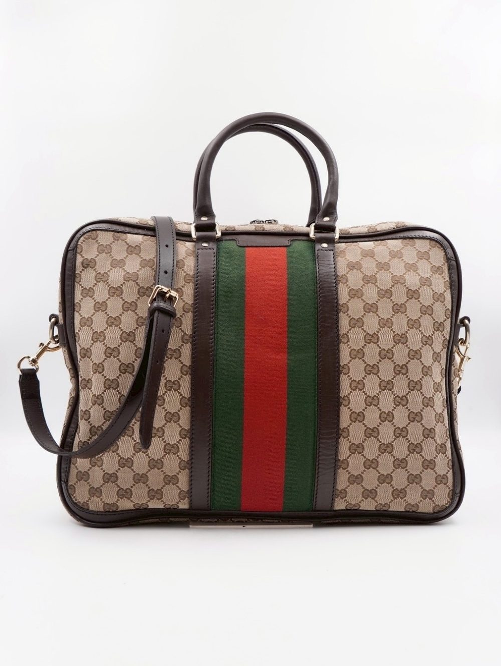 CH46 ❤️ GUCCI GG Monogram Web Briefcase